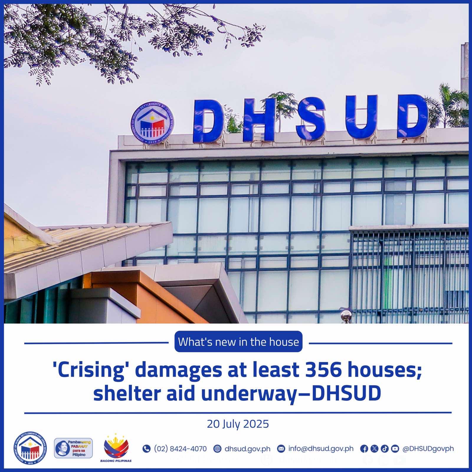 Gov’t extends housing aid for ‘Crising’ victims