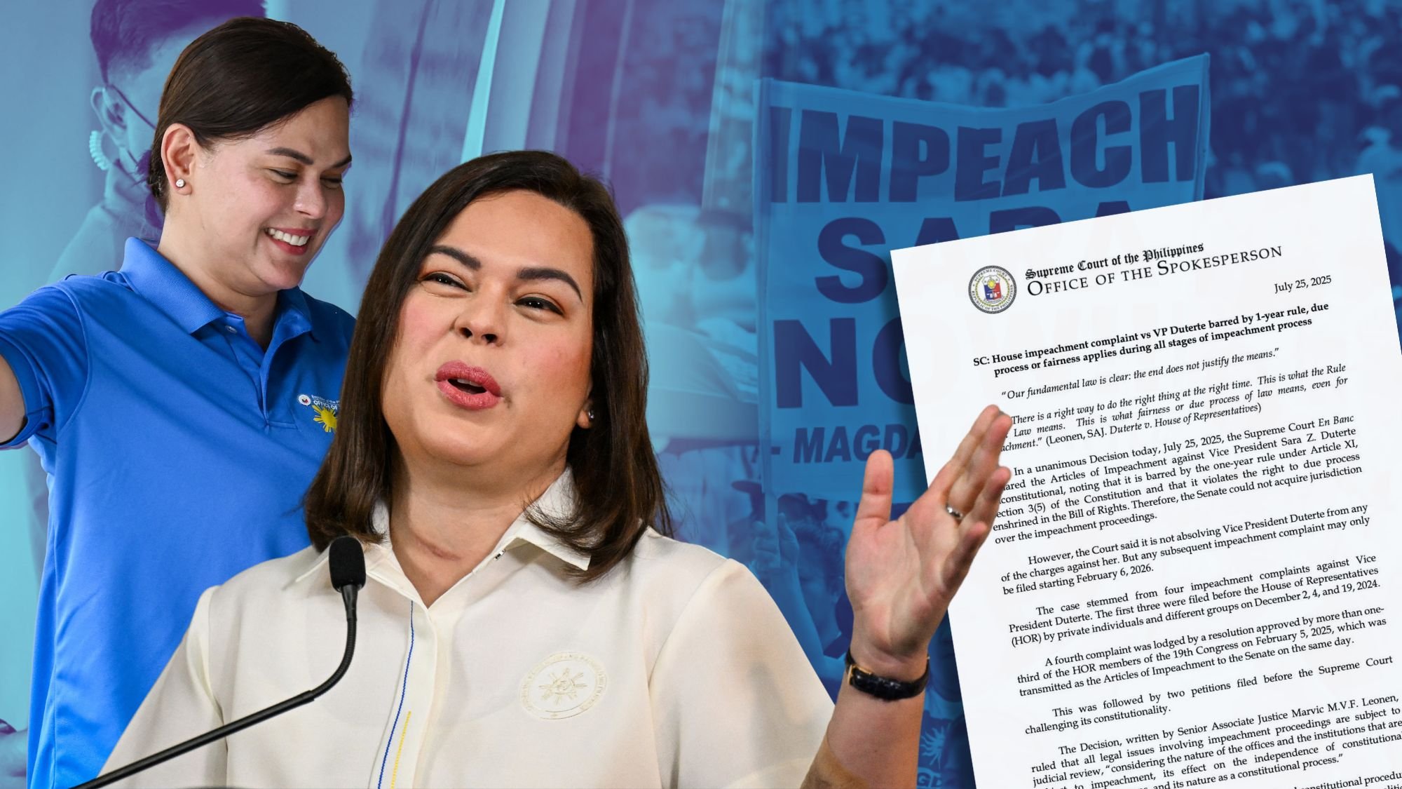 Defense team hails VP Sara impeachment ruling