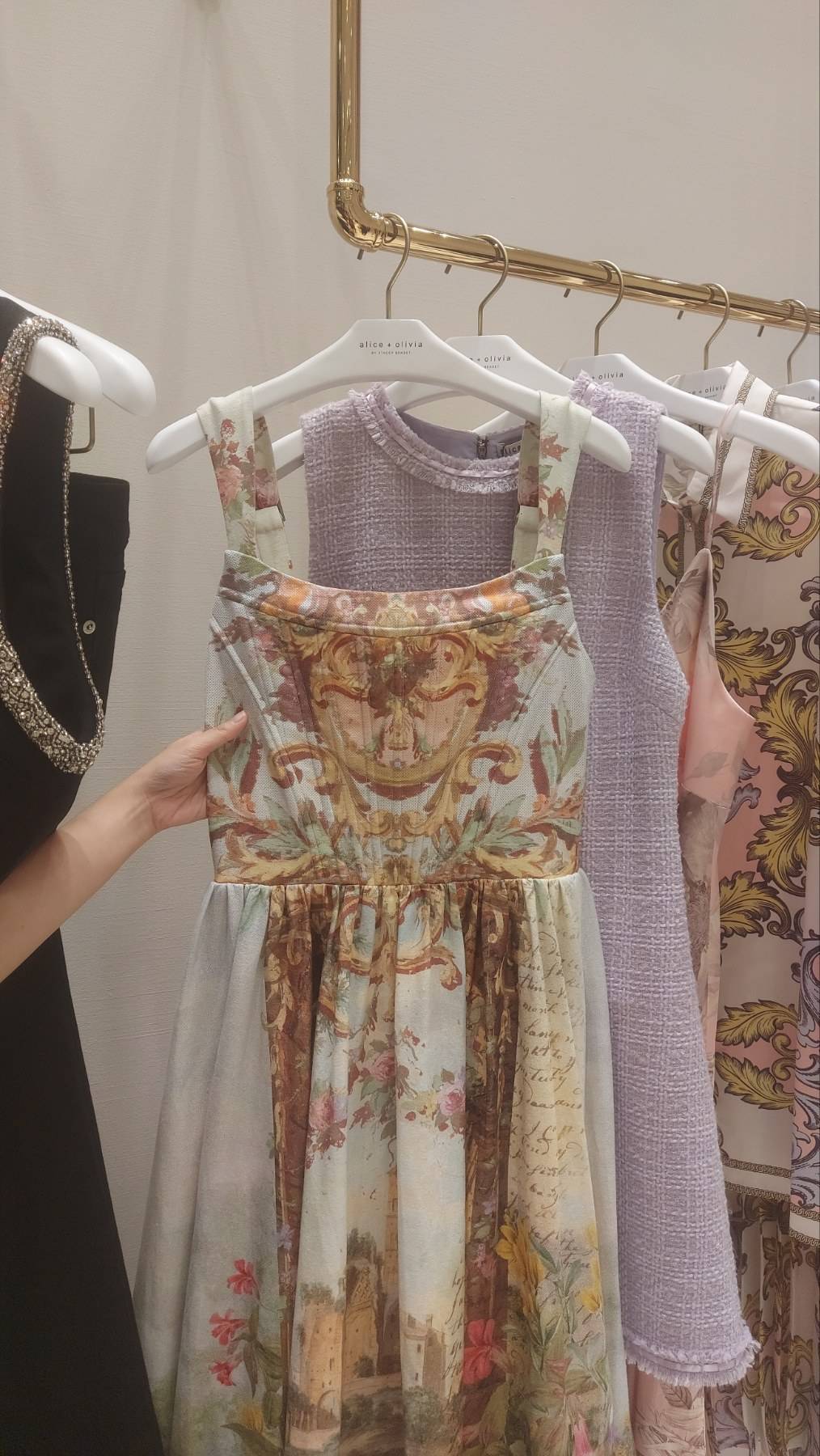 CORSETED gown.
