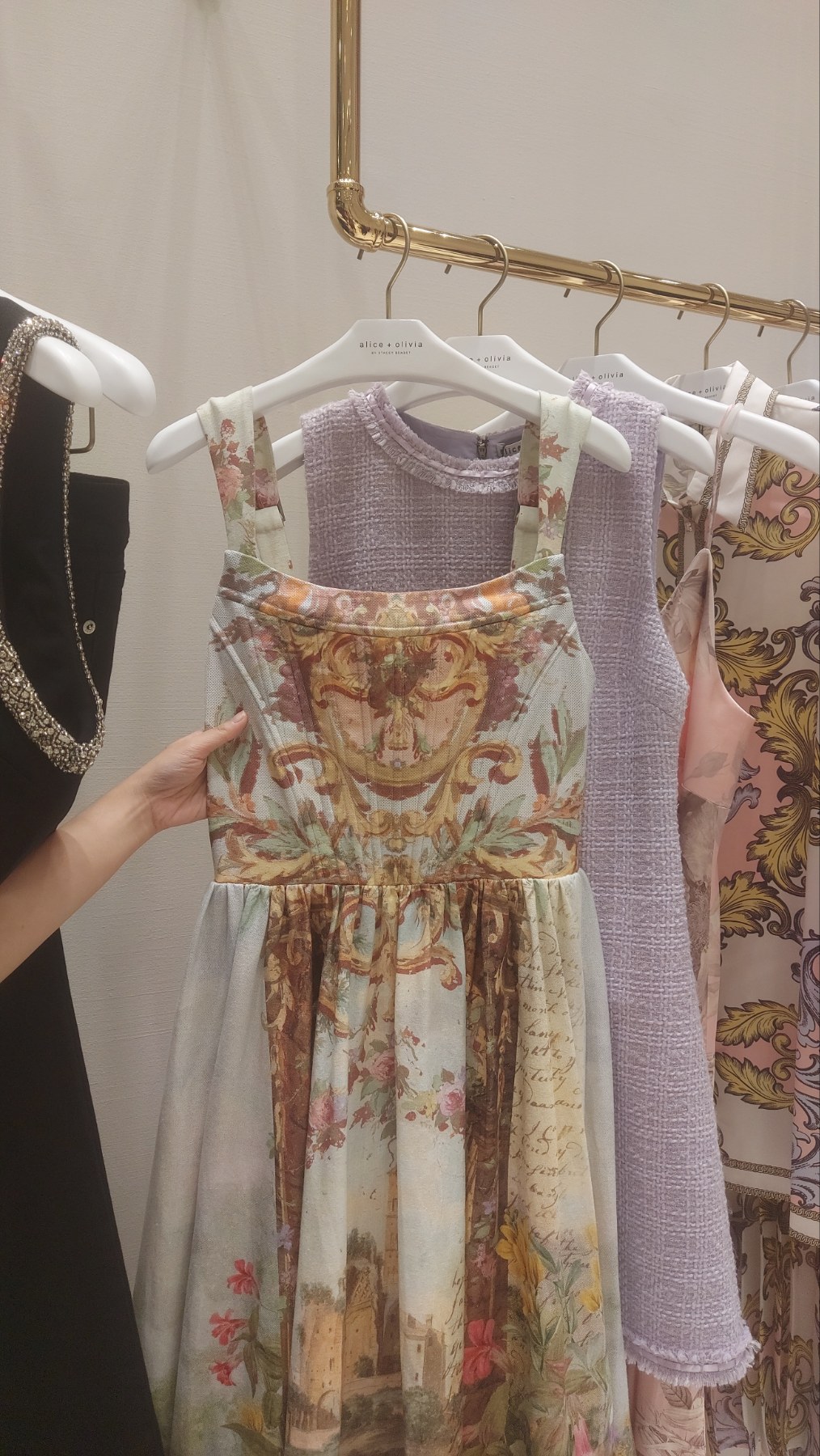 CORSETED gown.