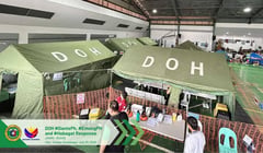 DOH sets up emergency medical tent in Pampanga after hospital closure
