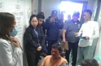 MISSING fisherman Rodolfo Montes from Dasol, Pangasinan is given a medical check up at the SBMA Public Health and Safety Department before given clearance to travel back to his home.
