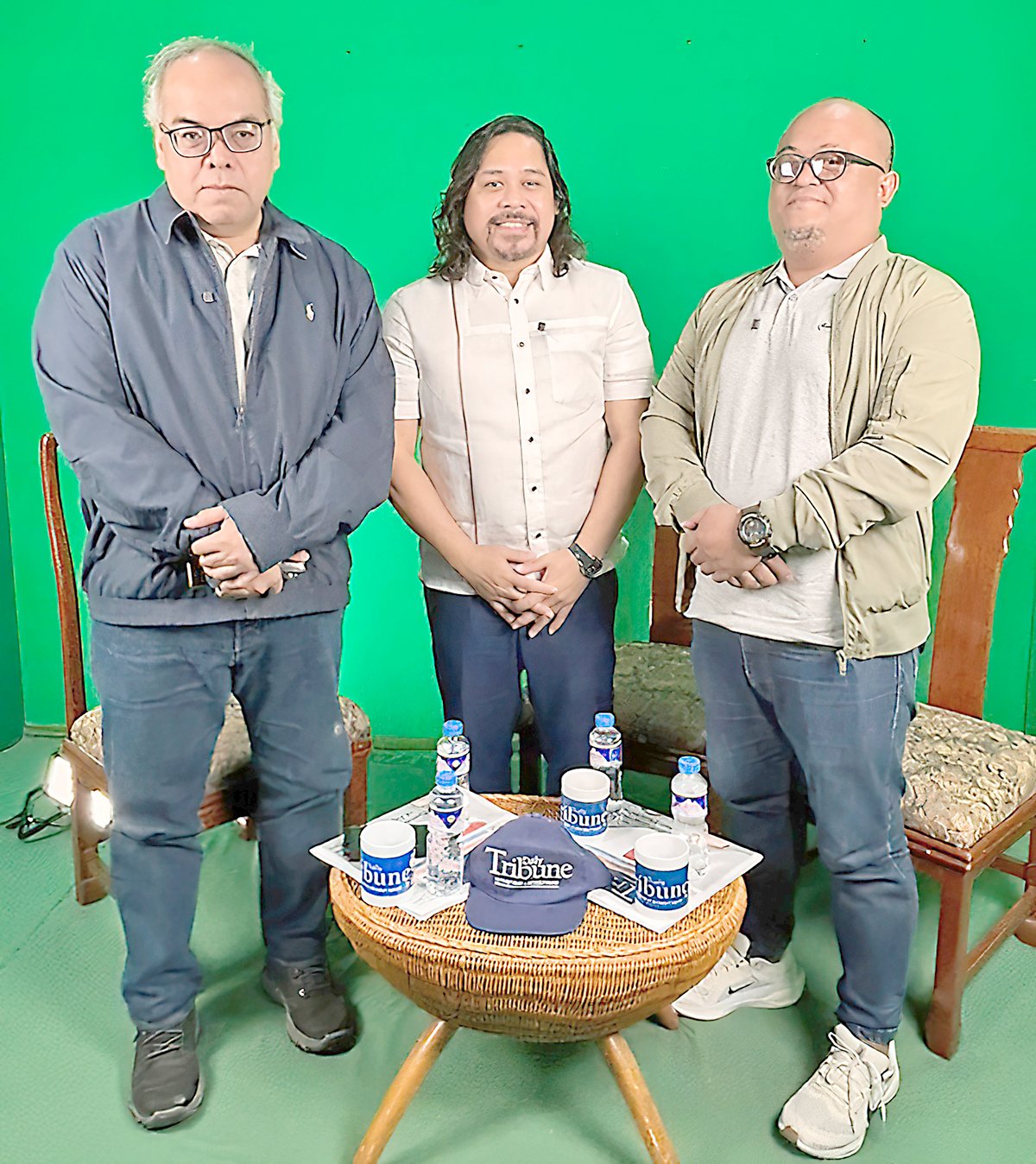 During the Straight Talk program, Taway explained to executive editor Chito Lozada (left) and chief of reporters Raffy Ayeng (right) that APECO gives inclusivity a priority with its 62 Agta personnel.