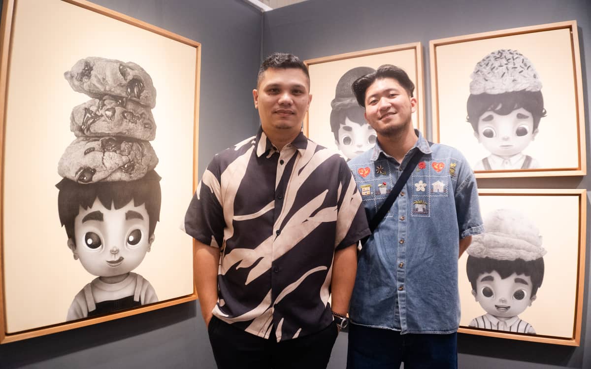 Art Underground's Nico Teotico and artist Sais.