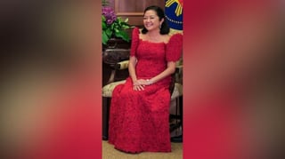 The lady in red