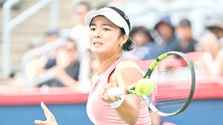 Alex Eala absorbs a heartbreaking 6-3, 1-6, 2-6 setback to Marketa Vondrousova of Czech Republic in the opening round of the Canadian Open women’s singles event.