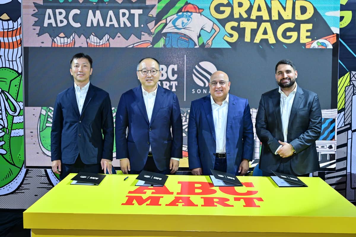 From L-R: Koji Higashimae, Chief Executive Officer of ABC-MART SONAK Philippines, Kiichiro Hattori, Senior Vice President of ABC-MART Japan, Anil Buxani, Chief Executive Officer of SONAK Retail Group, Kabir Buxani, Incoming Chief Executive Officer and Director of SONAK Retail Group