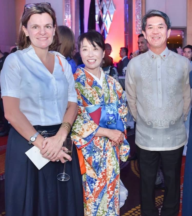 UK Amb. Laure Beaufils, Akiko Endo and Amb. Kazuya Endo, Japan.