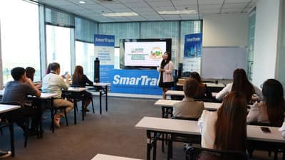 LICENSED nutritionist-dietitian Macy Lopez discusses healthy eating habits to SmarTrade employees during the Nutrition Month 2025 wellness talk held at the company’s office in Makati.
