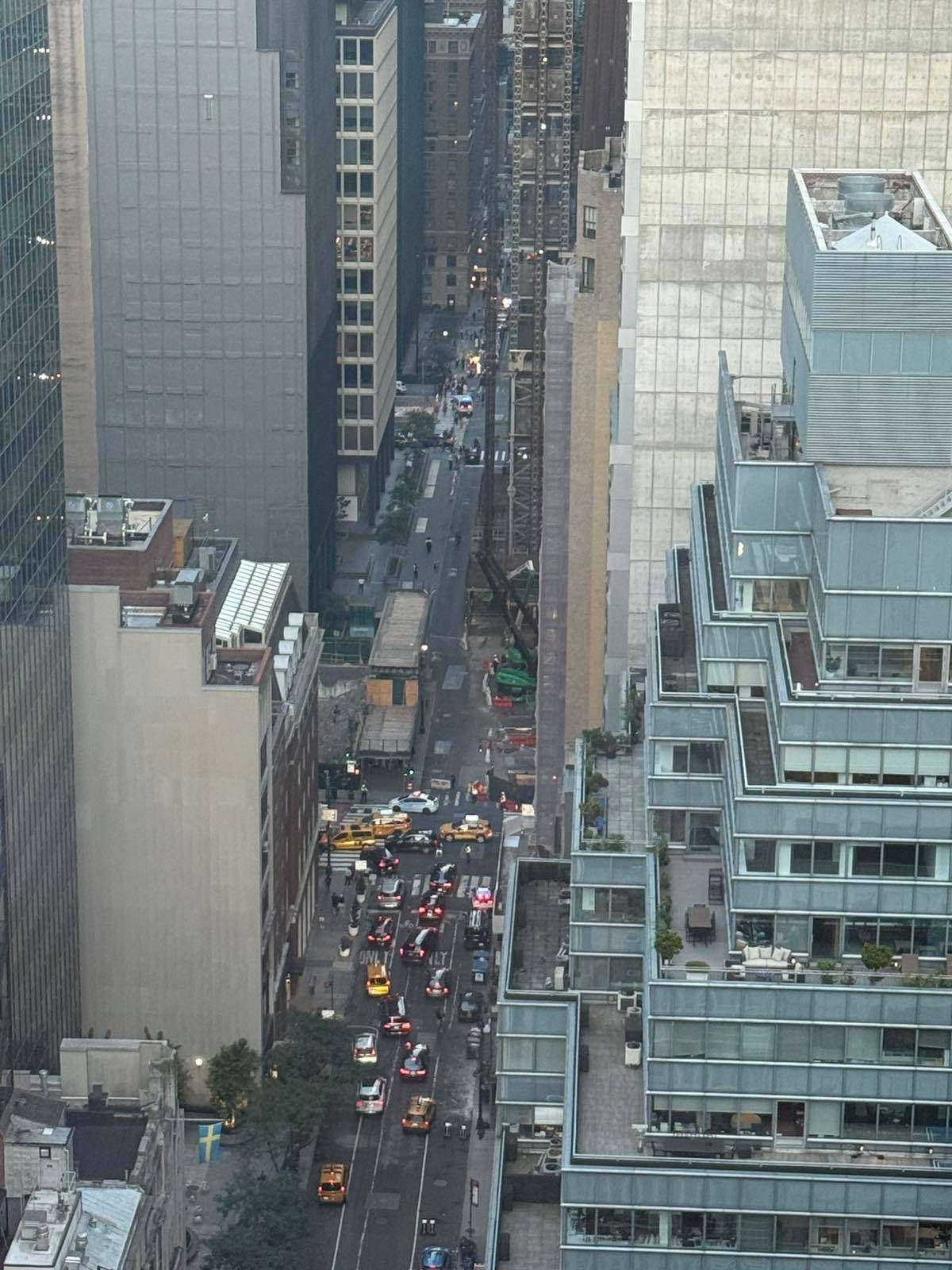 Aerial shot of the ongoing situation.