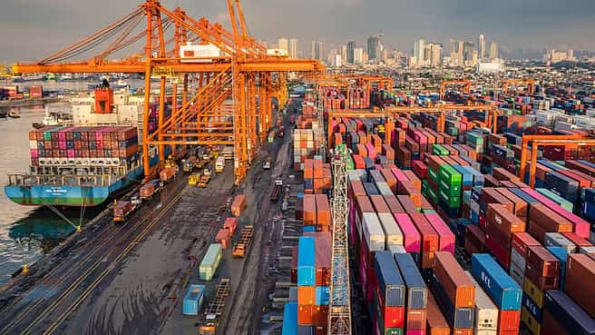 The Manila International Container Port in South Harbor, Manila.