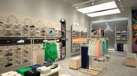 A view of the interior of the ABC-Mart Grand Stage, where leading shoe brands are available.