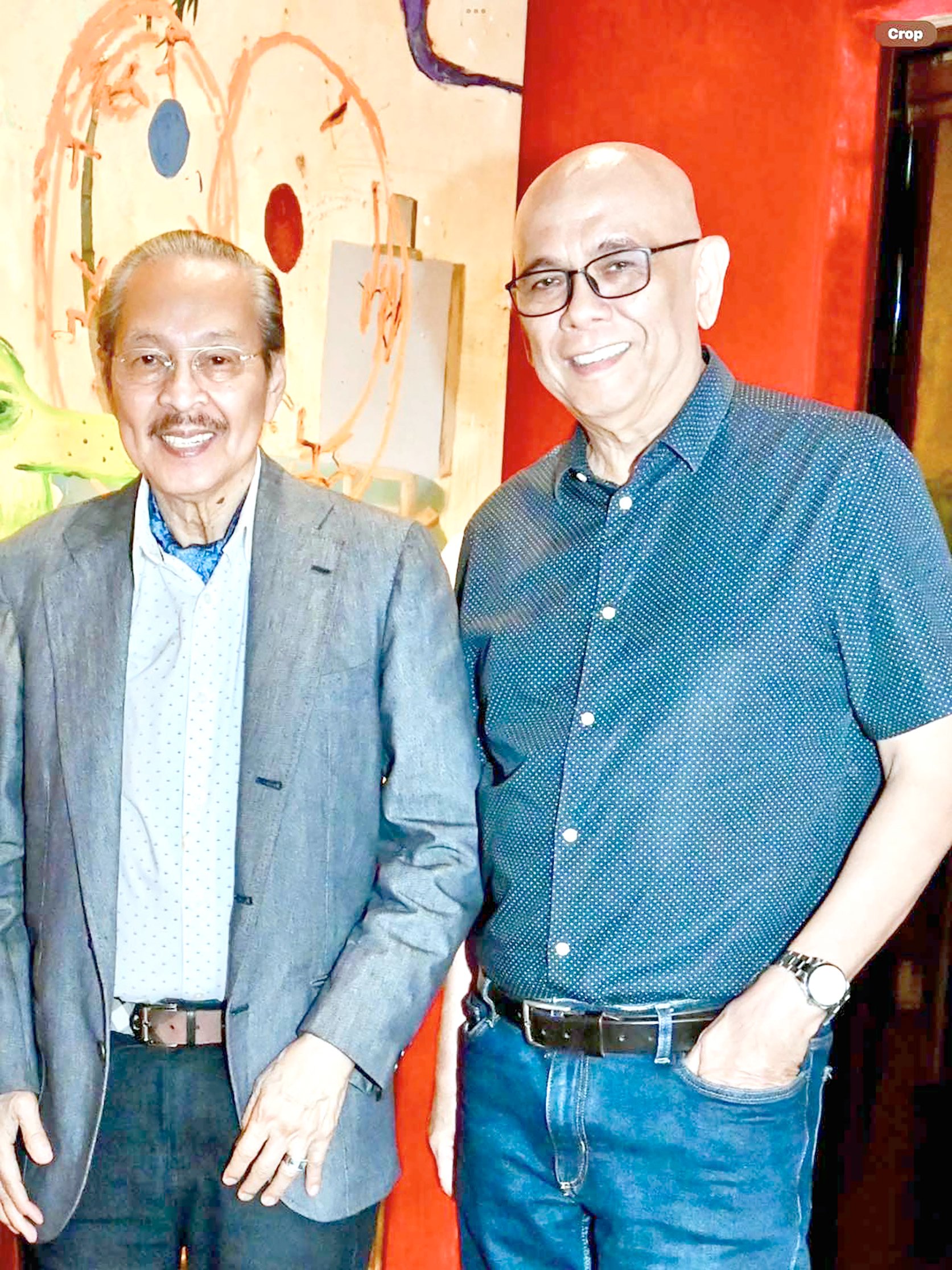 Artist Ramon Orlina and Roberto ‘Bobby’ Alvarez.