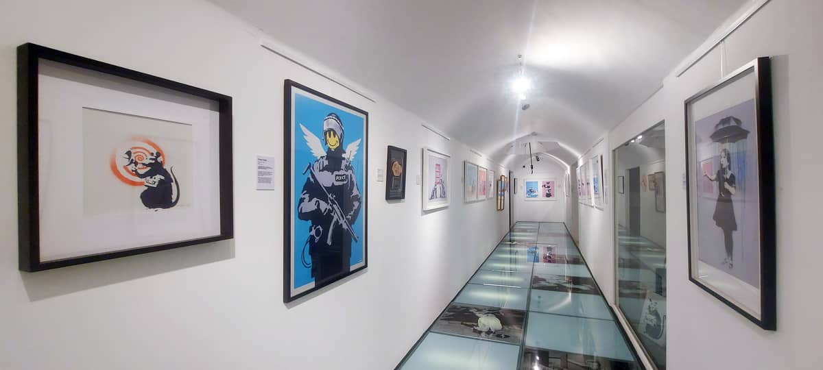Banksy’s ‘unathorized’ exhibit in Fashion Interiors Makati.