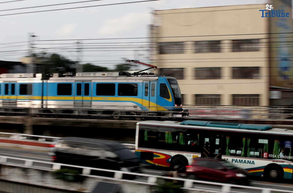 A Dalian train of the Metro Rail Transit Line 3 (MRT-3) is seen running along the tracks in Quezon City on Thursday, 31 July 2025—nearly a decade after being stored in the depot. The train’s reactivation marks a milestone in efforts to modernize the MRT-3 fleet.