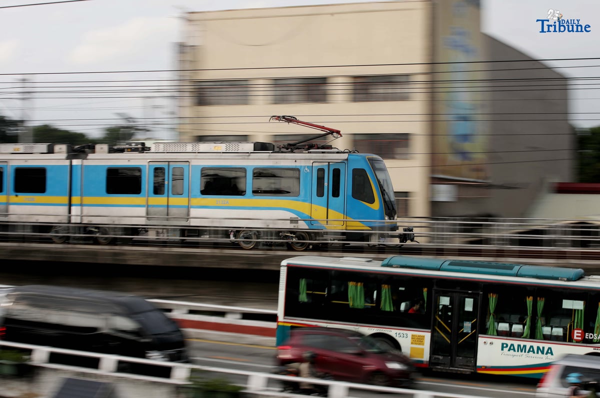 A Dalian train of the Metro Rail Transit Line 3 (MRT-3) is seen running along the tracks in Quezon City on Thursday, 31 July 2025—nearly a decade after being stored in the depot. The train’s reactivation marks a milestone in efforts to modernize the MRT-3 fleet.