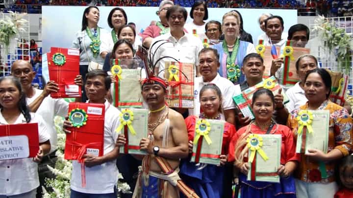 DEPARTMENT of Agrarian Reform Secretary Conrado M. Estrella III leads the regional distribution of land titles and Certificates of Condonation with Release of Mortgage to agrarian reform beneficiaries across the Cagayan Valley Region on Thursday in Ilagan City, Isabela.