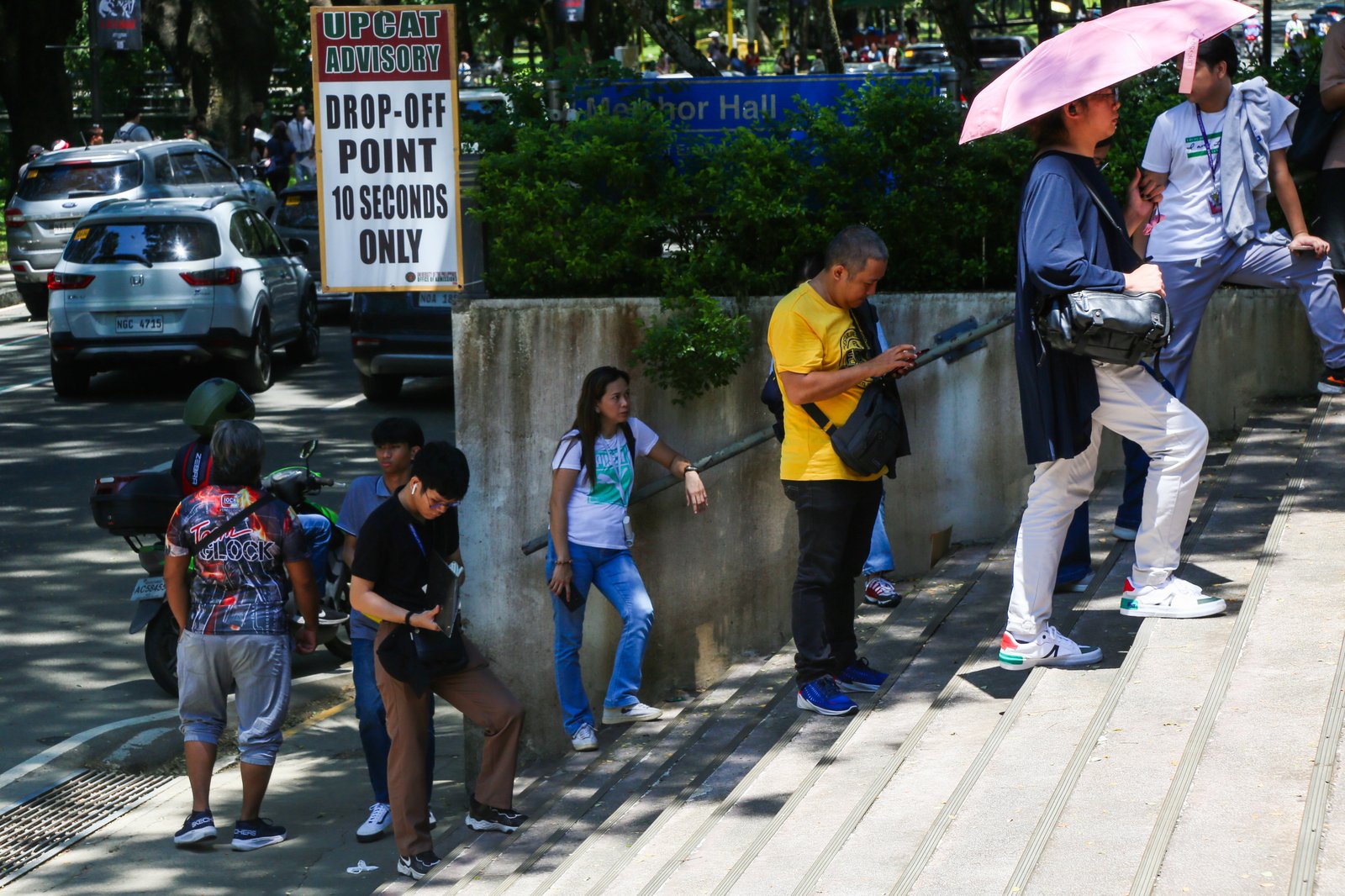 Scenes from the University of the Philippines Diliman on Sunday, 3 August 2025, as thousands of incoming freshmen take the UPCAT in designated campus buildings.