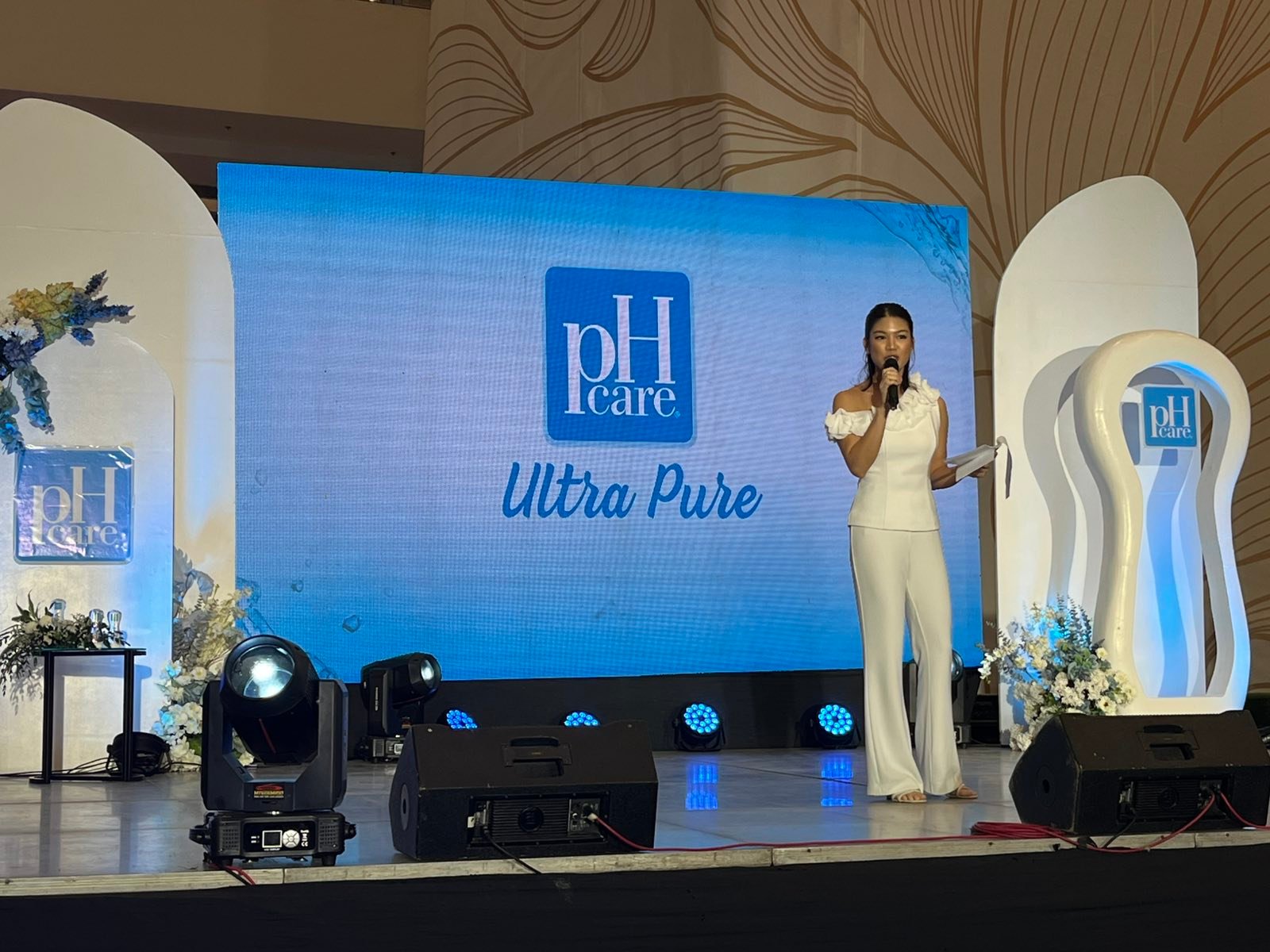 Janina Vela hosting the PH Care Ultra Pure event