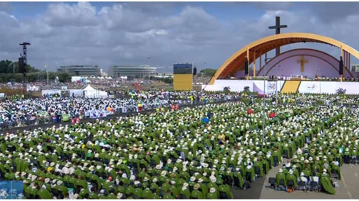From the sky, he came Pope Leo XIV arrives by helicopter at the Vatican, but keeps firmly grounded as he leads young Catholics in the 2025 Youth Jubilee celebration.