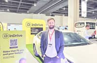 inDrive regional director Mark Tolley at inDrive’s booth during the Philippine Commercial Vehicle Show 2025.