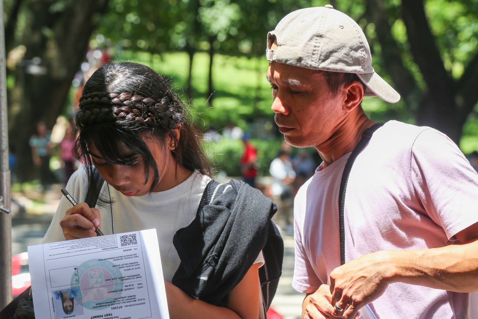 Scenes from the University of the Philippines Diliman on Sunday, 3 August 2025, as thousands of incoming freshmen take the UPCAT in designated campus buildings.