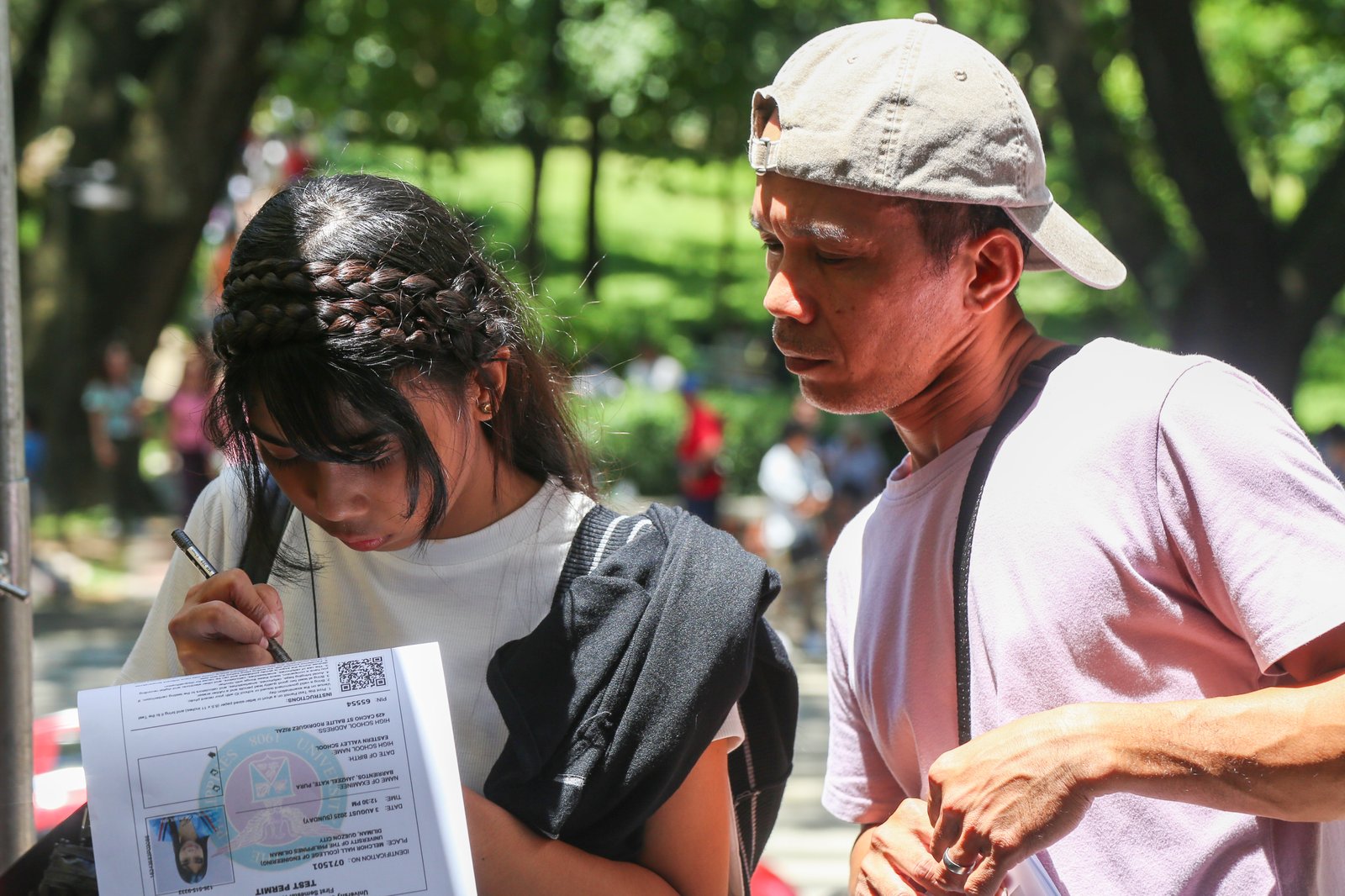 Scenes from the University of the Philippines Diliman on Sunday, 3 August 2025, as thousands of incoming freshmen take the UPCAT in designated campus buildings.