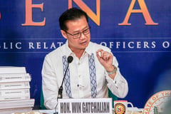 Senator Win Gatchalian holds a press conference