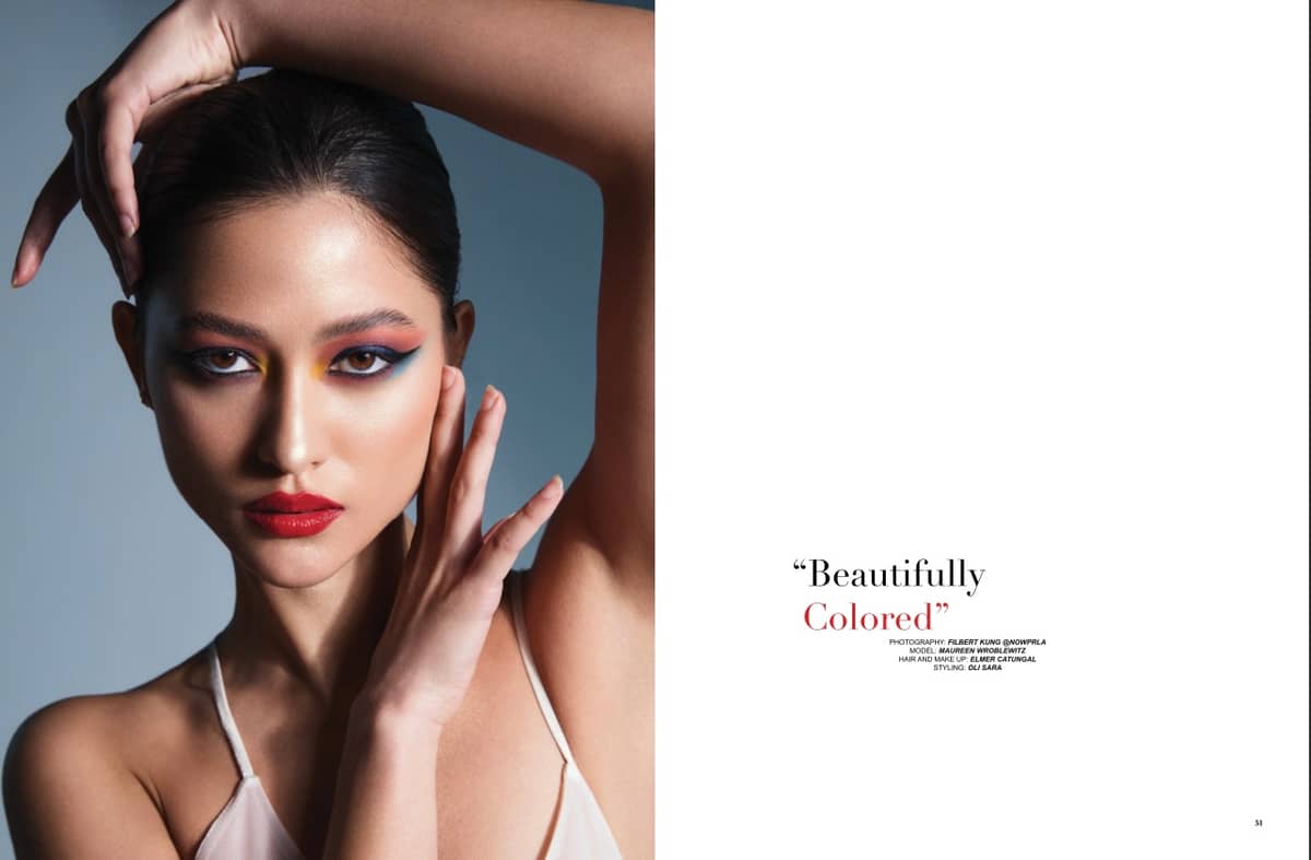 MAUREEN WROBLEWITZ with hair and makeup by Elmer Catungal and styling by Oli Sara and Sky JT Naval.