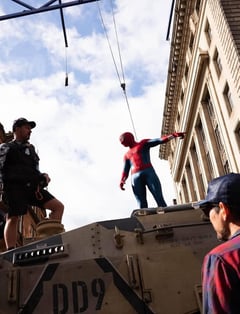 Holland teases fans with new Spider-Man movie set photos