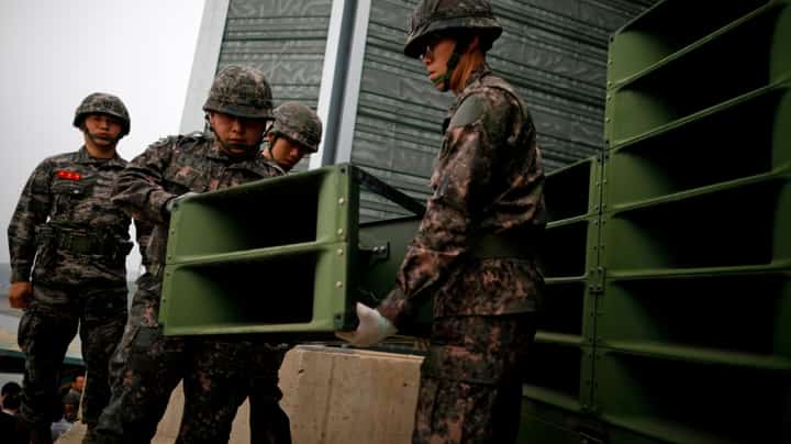 S. Korea removing loudspeakers on border with North