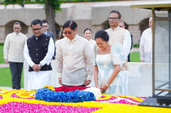 Paying tribute to Gandhi