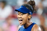 NAOMI Osaka celebrates after posting a 6-2, 6-2 win over Elina Svitolina to advance to the women’s singles event semifinals of the WTA Canadian Open.