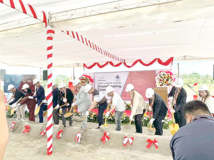 Baler submarine cable
landing station breaks ground