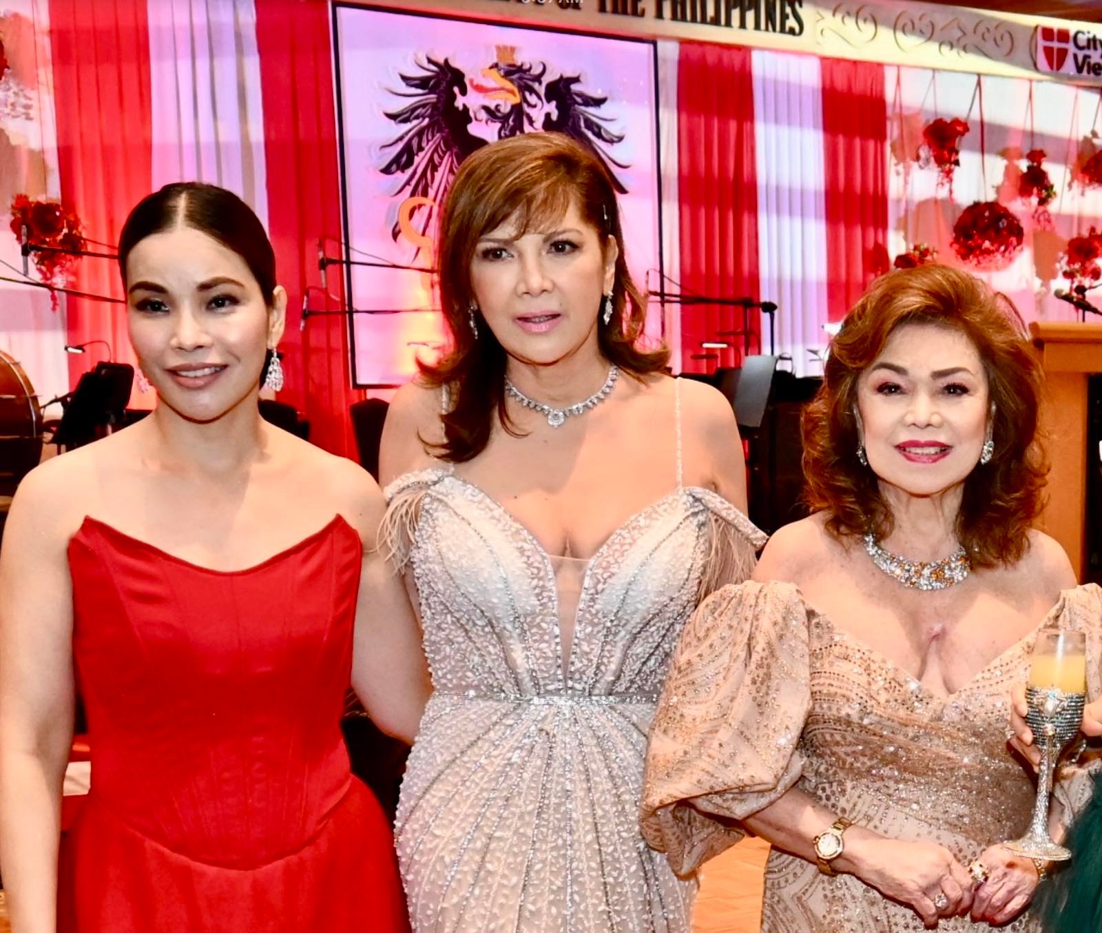 ELIZABETH Kazemi, Jean Saburit and Becky Garcia.