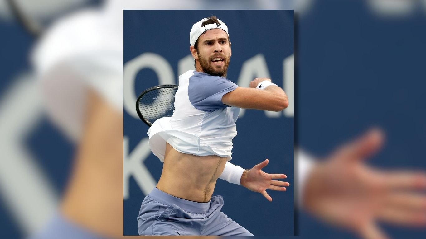 KAREN Khachanov hangs tough to post a 6-3, 4-6, 7-6 (7/4) win over Alexander Zverev to advance to the final of the ATP Toronto Masters.