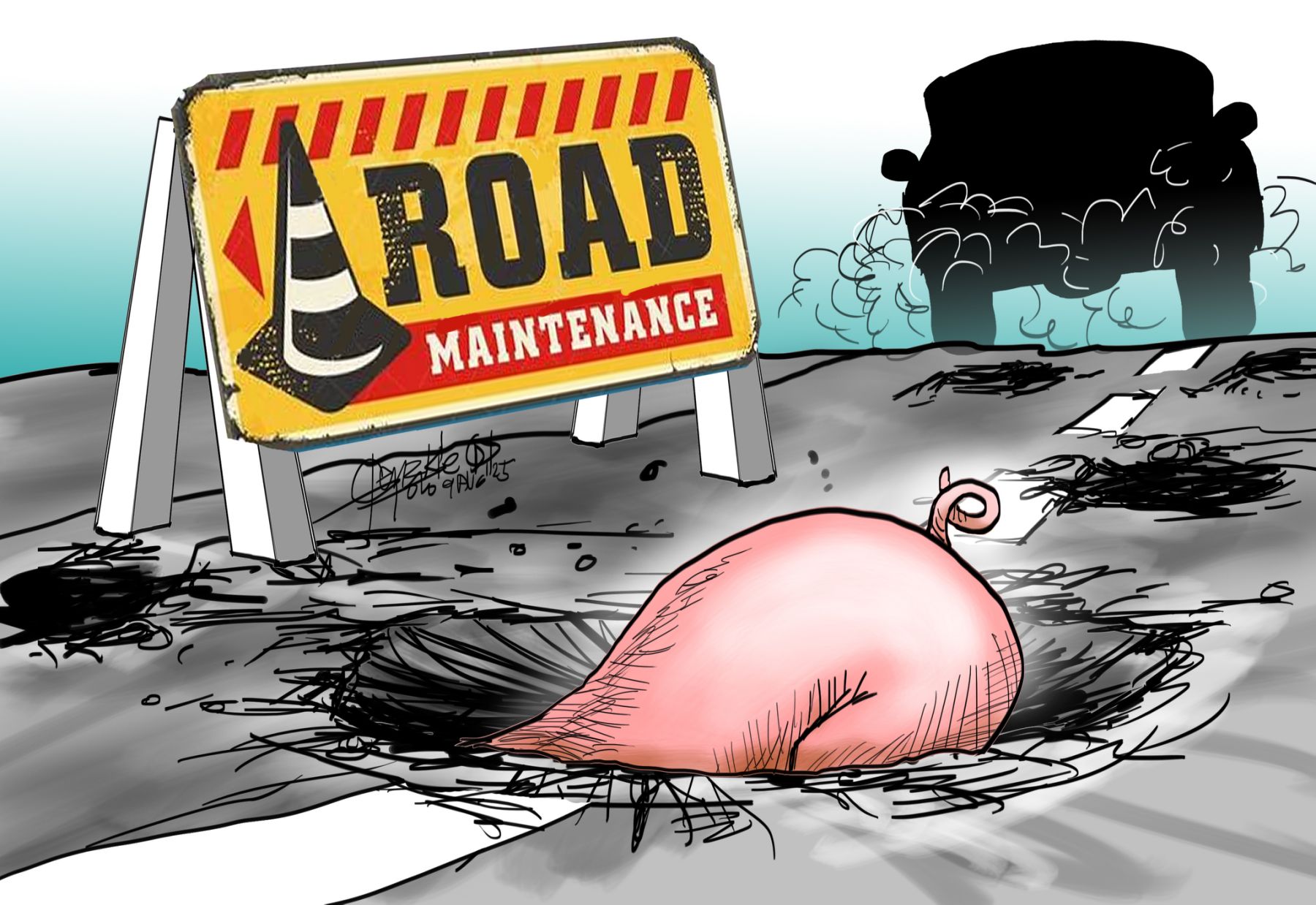 Pork, potholes go together