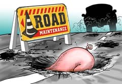 Pork, potholes go together