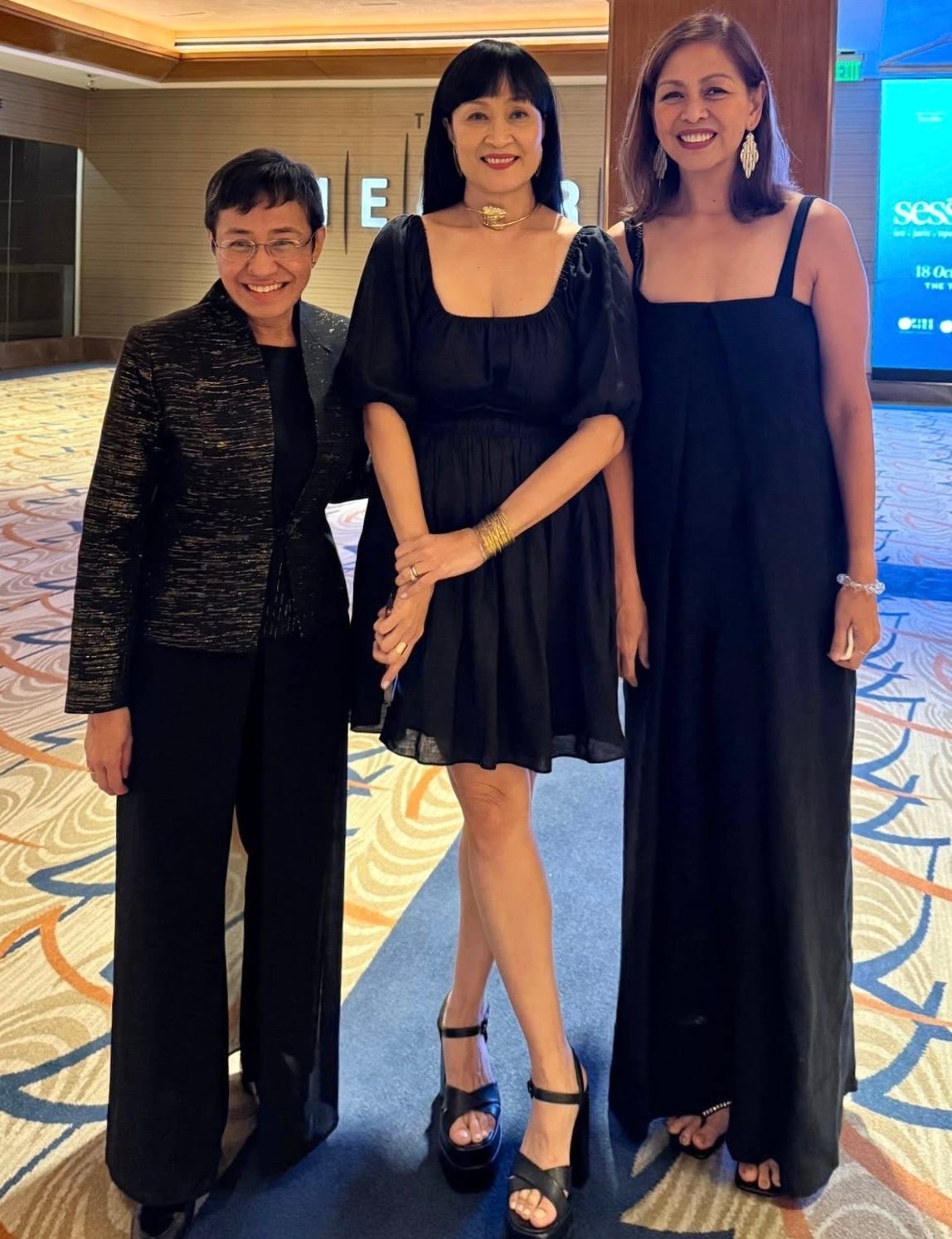Maria Ressa, Myrza Sison and Gem Padilla.