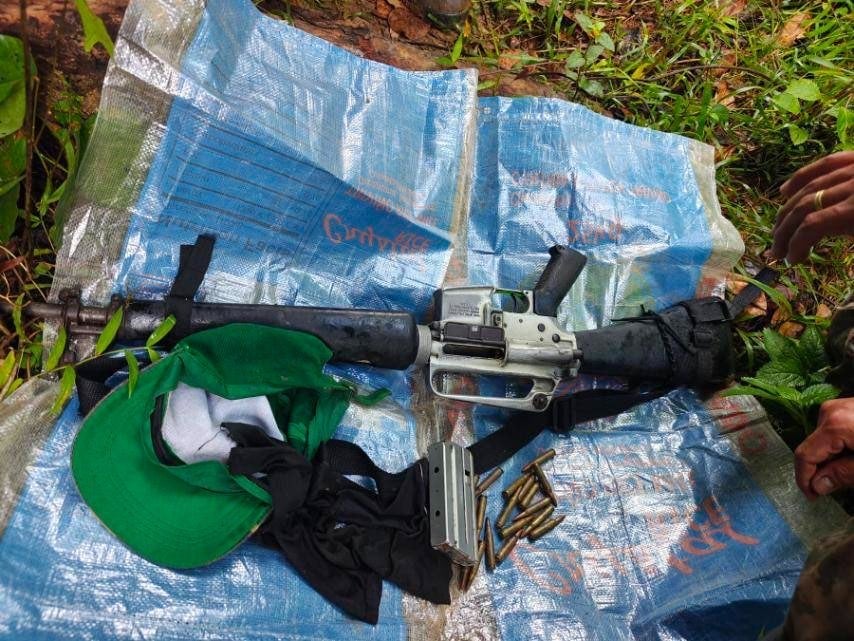 Soldiers recover NPA war material after clash in Oriental Mindoro