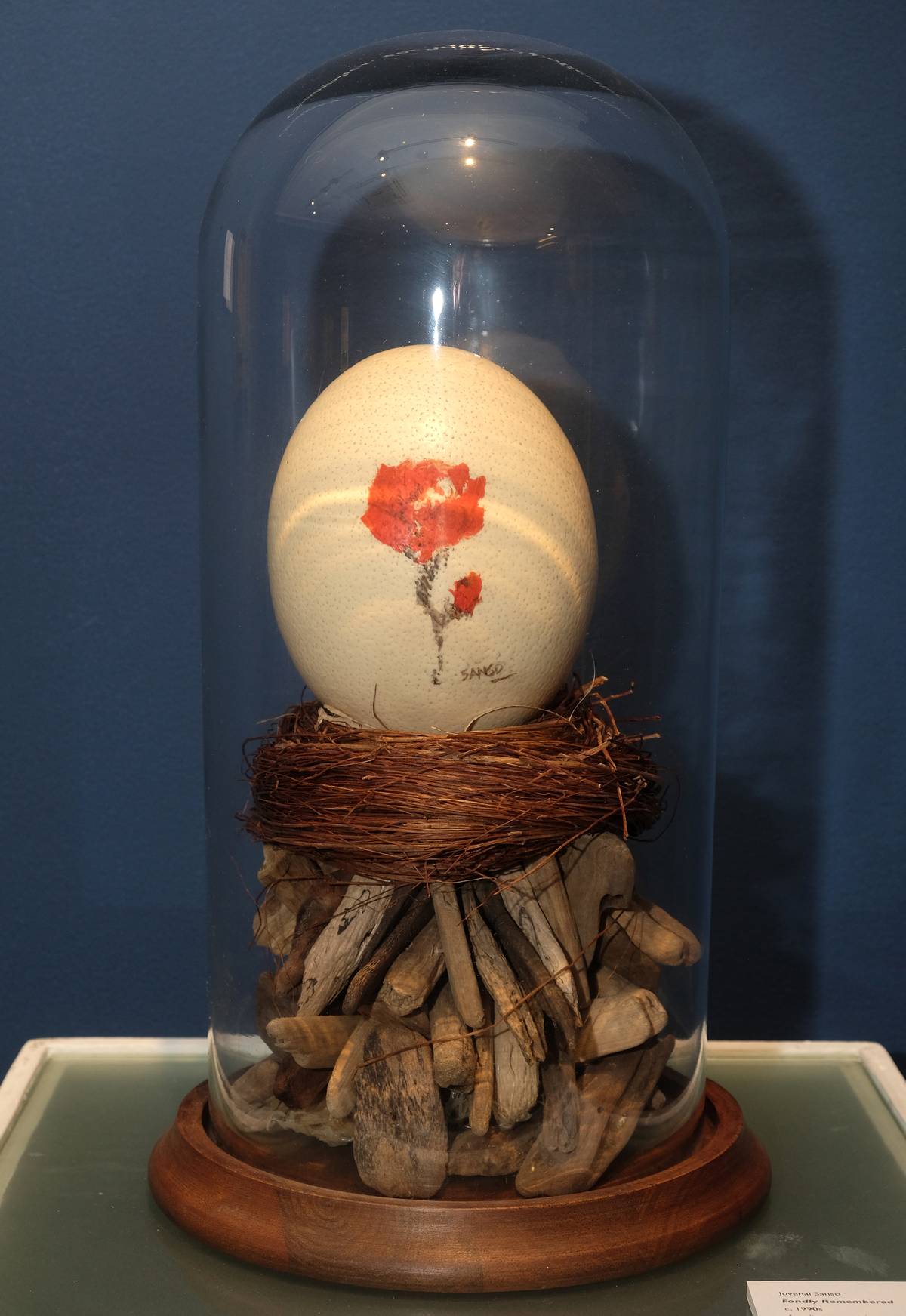 An egg painted by Sansó. From the Pepper Teehankee collection.