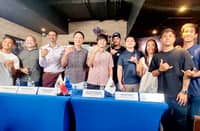 PSC chairman Patrick Gregorio (fifth from left) and President’s Son Vincent Marcos (sixth from left) are thrilled over the country’s hosting of the Siargao International 6000 Surfing Cup set from 23 to 31 October.