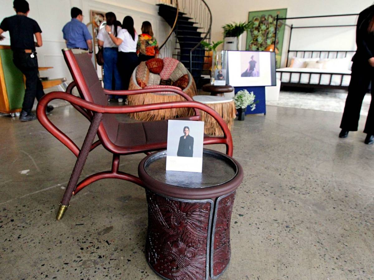 WOODEN armchair.