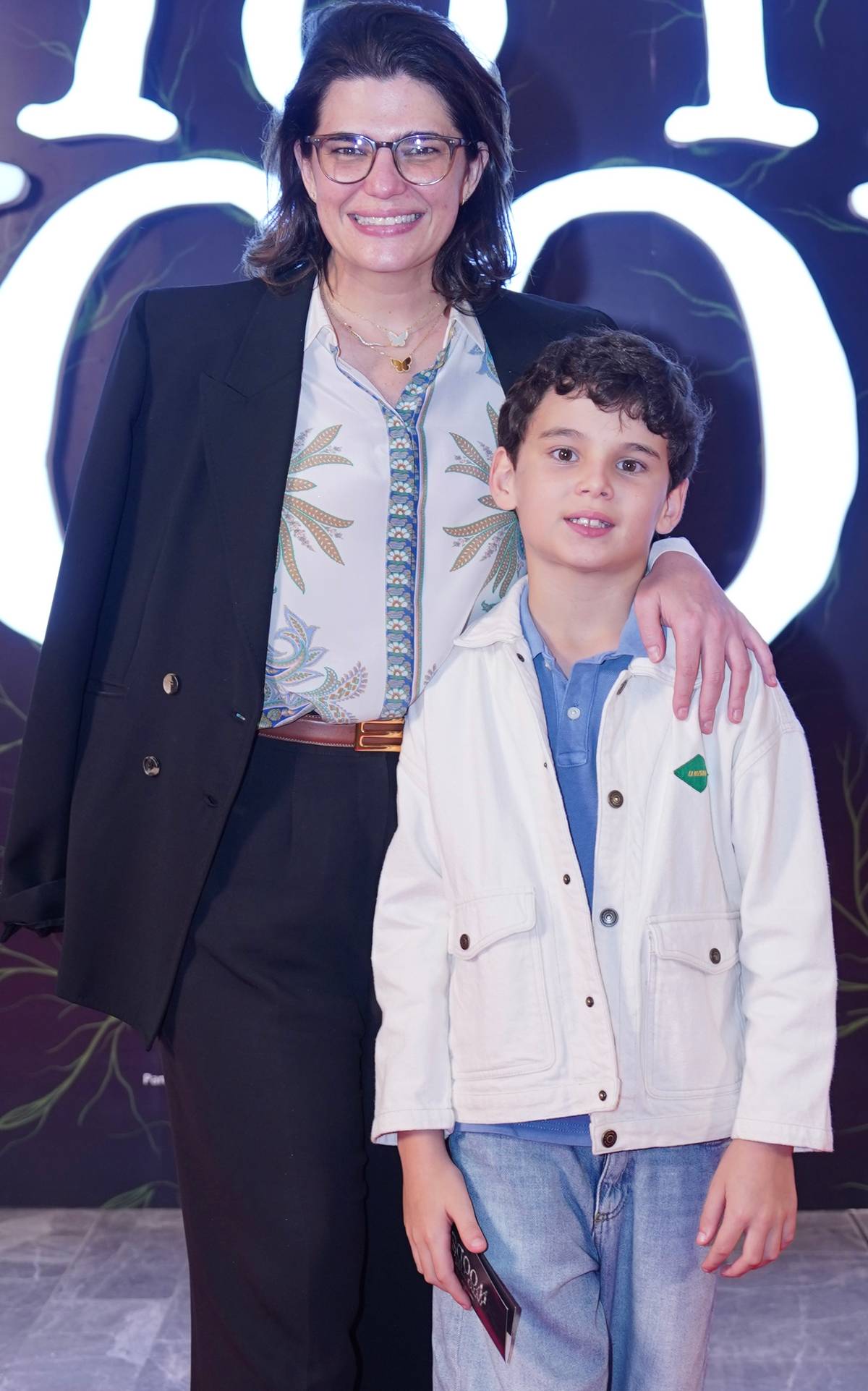 Mariana Zobel de Ayala and son.