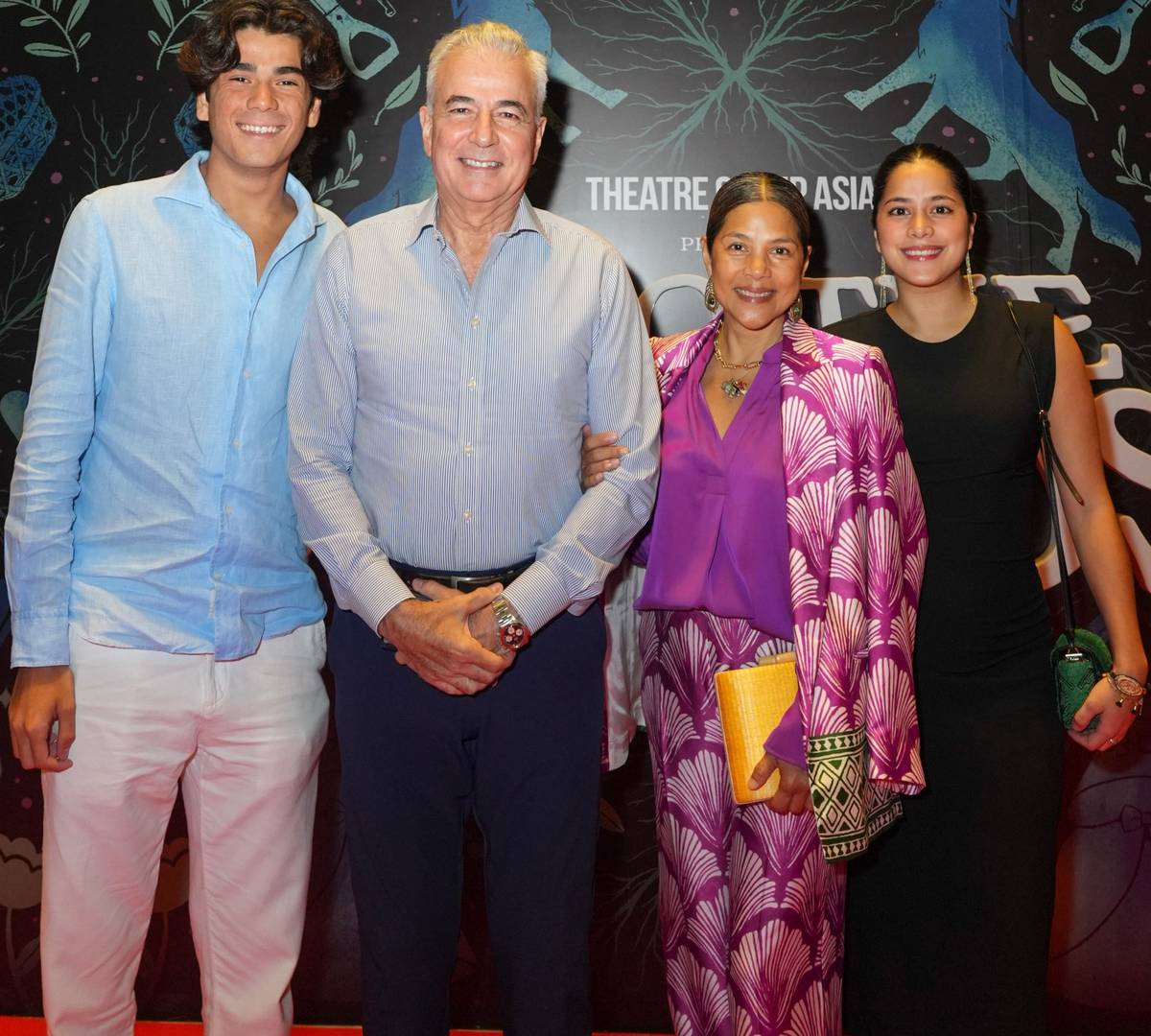 Fernando and Kit Zobel de Ayala (center) with their son, Alvaro, and daughter, Sylvia.