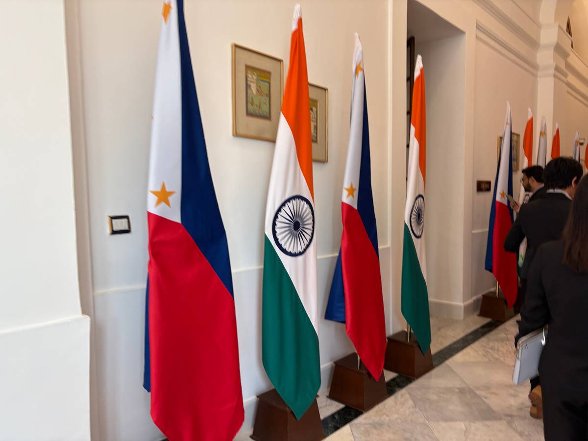 THE flags of the Philippines and India stand together inside the Philippine Embassy India, symbolizing a diplomatic bond and a partnership built on mutual respect and a shared destiny.