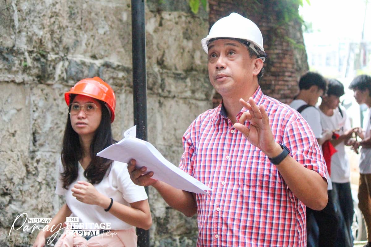 Rico, a member of the National Commission for Culture and the Arts assesses the work, with Panay Municipal Tourism officer Angel Arches, for the Santa Monica Parish or the Panay Church to restore it to its grandeur.