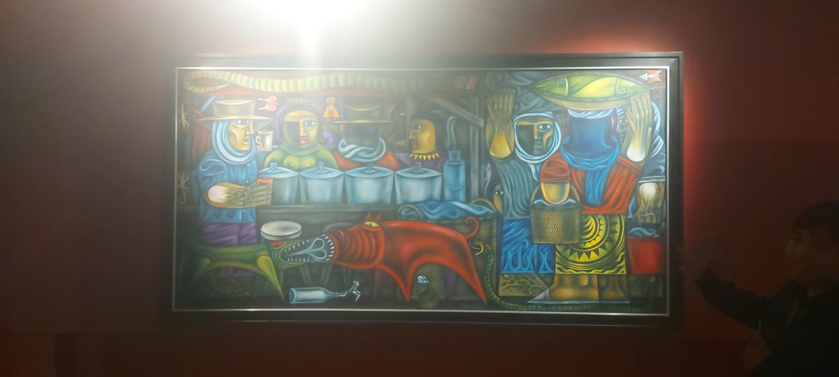 Nunelucio Alvarado’s 2009 oil on canvas ‘Carinderia.’