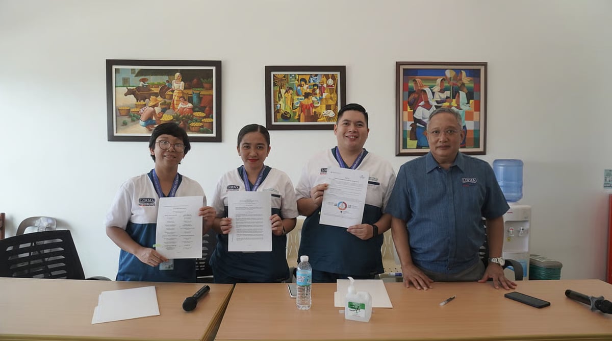 FROM Lorma Medical Center: Dr. Mario T. Bautista (Medical Director) with Antoinette Joy C.Gallardo, Darryl Melver V. Tan and Kathlyn Grace F. Millares