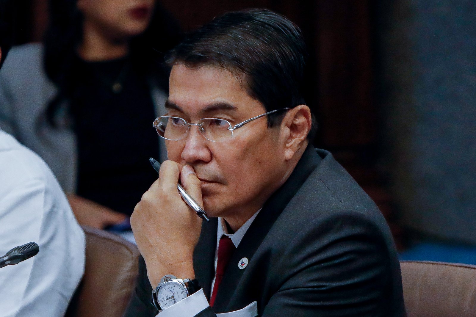 The Senate Blue Ribbon Committee, led by Senator Rodante Marcoleta, holds an organizational meeting in aid of legislation on “Philippines Under Water” on Tuesday, 19 August 2025, in Pasay City. 
Lawmakers questioned Department of Public Works and Highways officials, including Secretary Manuel Bonoan, over alleged “ghost projects” in flood control programs. 
Also present were Senators Joel Villanueva, Sherwin Gatchalian, Bam Aquino, Bong Go, Imee Marcos, Miguel Zubiri, Jinggoy Estrada, and Allan Peter Cayetano.